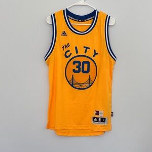 Adidas Steph Curry Warriors Basketball Jersey (Size Small)